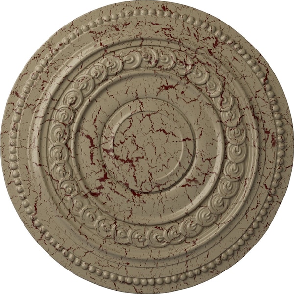 Ekena Millwork Oldham Ceiling Medallion (Fits Canopies up to 8 5/8"), 18"OD x 1 1/4"P, Gobi Desert Crackle CM18OLGDC - main